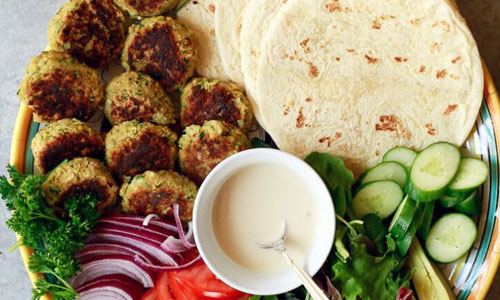 Falafel Wrap Plate